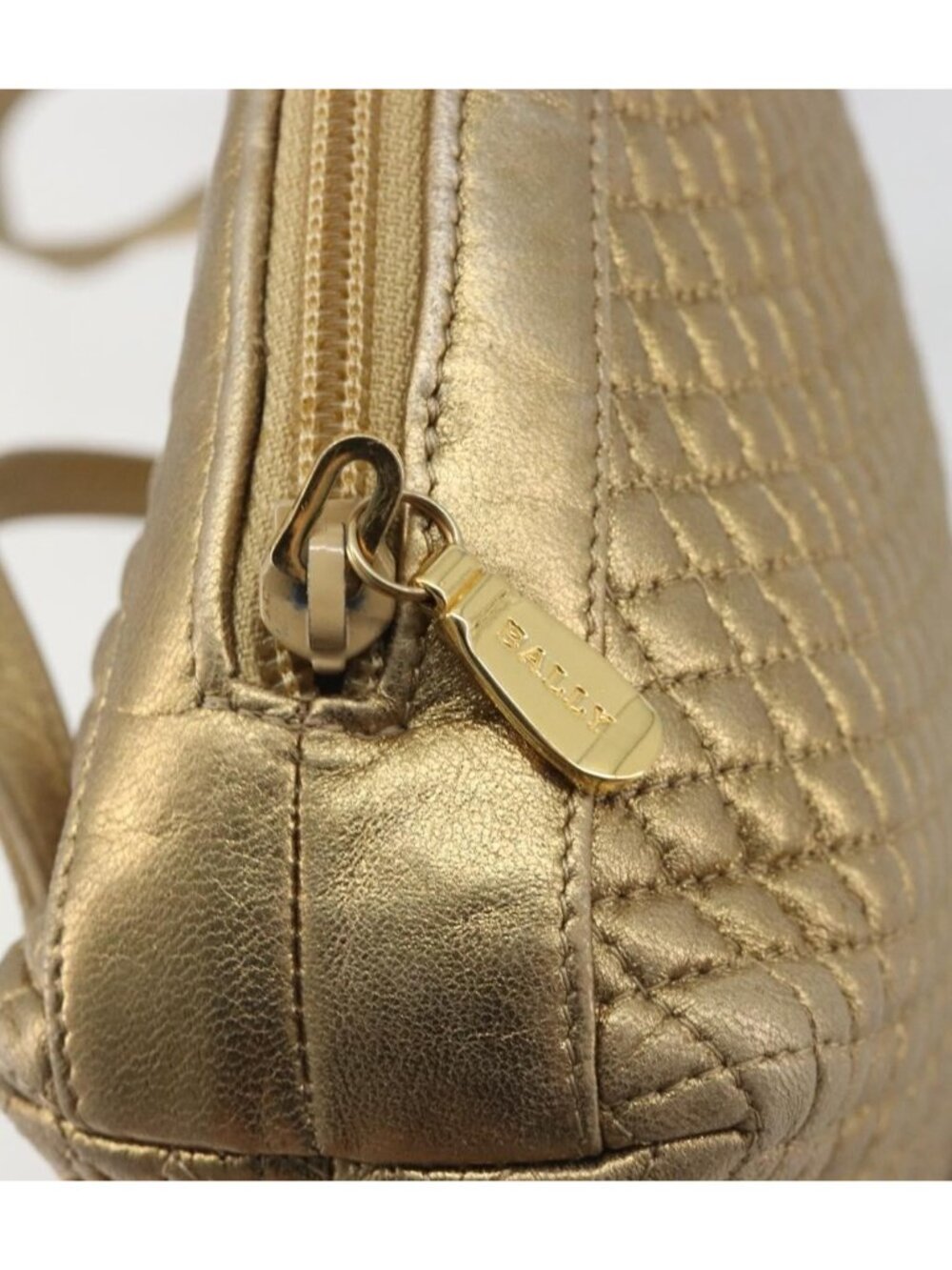 BALLY Backpack Leather Gold - Picture 7 of 16